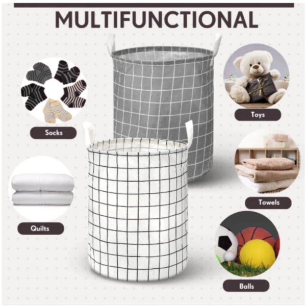 Cesto Dobrável Branco para Roupas e Brinquedos Organize com Estilo A Escolha Perfeita para Roupas e Brinquedos Ordem