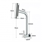 Torneira De Cozinha Cascata 360 Rotação 4 Funções Bocal De Alta Pressão Misturadora De Pia Para Cozinha Na Parede