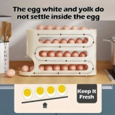 Porta Ovos Deslizante Organizador Para Geladeira De 4 Camadas Automática Rolantes