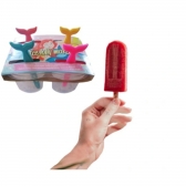 Forma De Picolé Sereia Baleia Silicone Kit 4 Moldes Reutilizavel