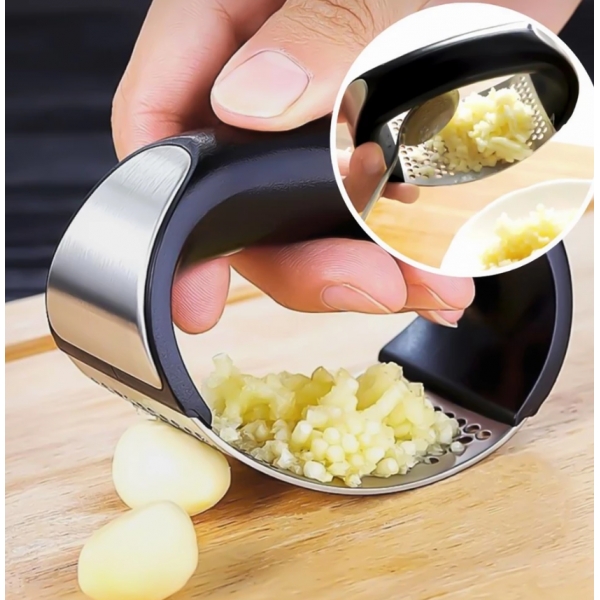 Espremedor Amassador Triturador De Alho Inox Manual Cozinha Garlic Press