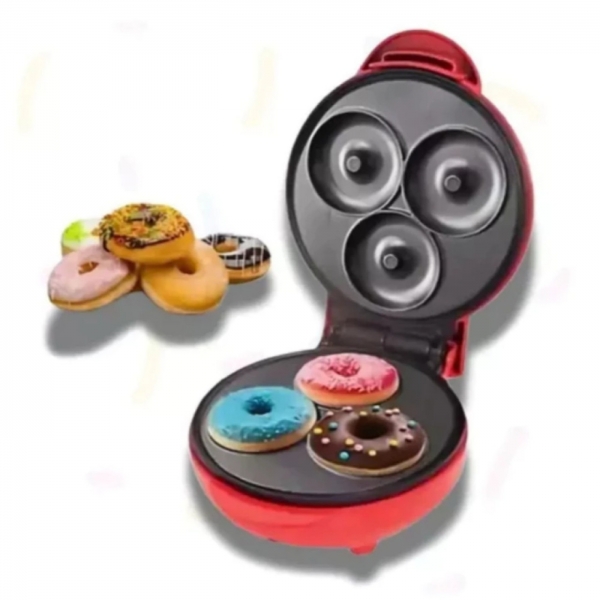 Mini Máquina De Donuts Elétrica 3 Furos Rápido 110V