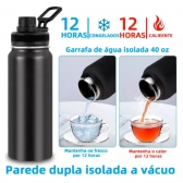 Garrafa Térmica 800ml garrafa espacial Quente Frio Com Isolamento Térmico De Grande Capacidade Azul