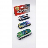Kit 03 Mini Carrinhos Miniatura Tipo De Corrida