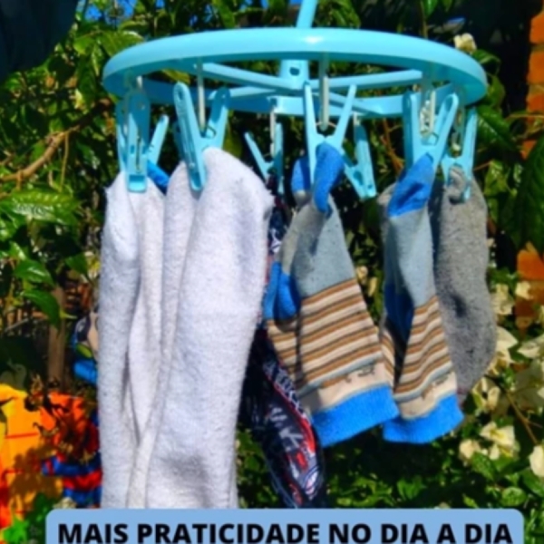 Varal Circular Para Roupas Intimas Cueca Calcinha Meia 08 Prendedores para Lavanderia