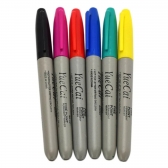 Caneta Marcador Permanente 6 Cores