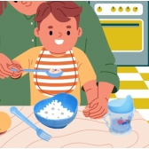 Kit Papinha Bebê 4 Peças: Tigela + Copo com Alça + Garfo e Colher - Ideal para Introdução Alimentar Envio Aleatorio