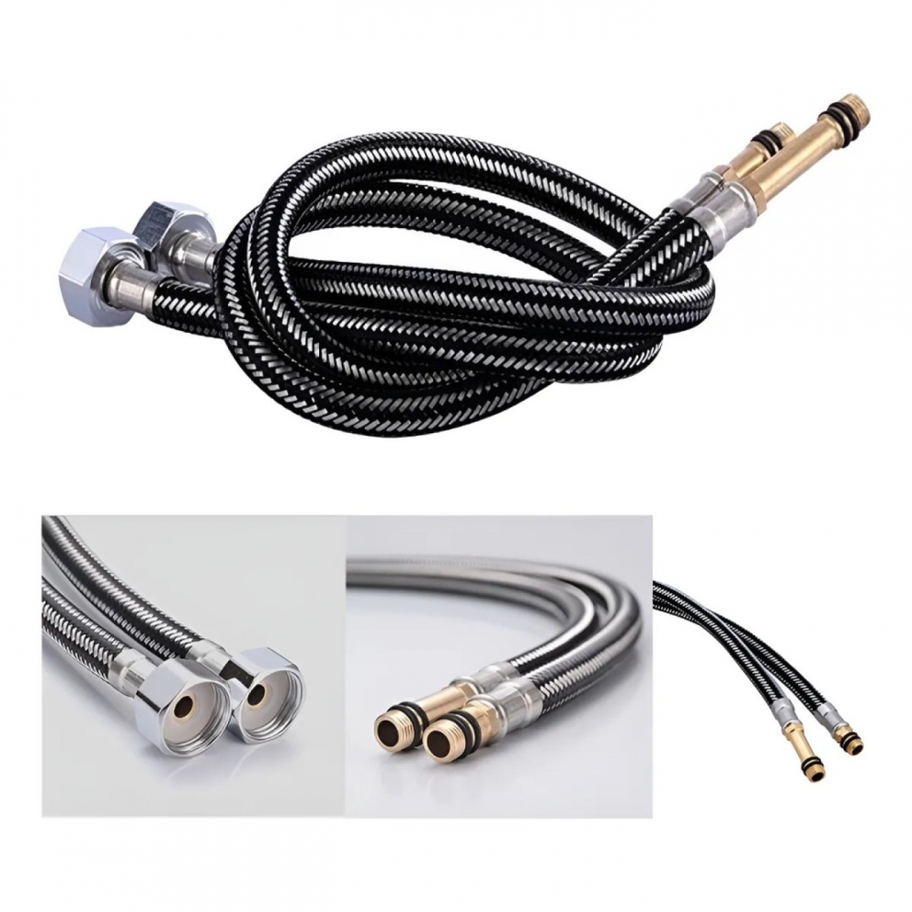 Engate Mangueira Flexível P/ Torneiras Monocomando 60Cm Par