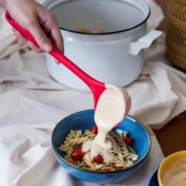 Concha De Feijão Em Silicone 28,6 Cm Grande Reforçado Cozinha Cor Vermelho