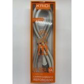 Cabo de Carregamento Reforçado 2 metros USB para Lightning/IOS KAIDI KD-353A