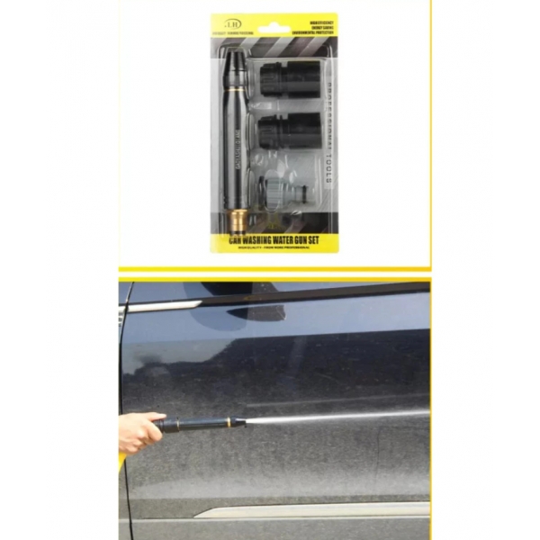 Kit 3 Em 1 Bico Alta Pressão Para Mangueira + Conector Top