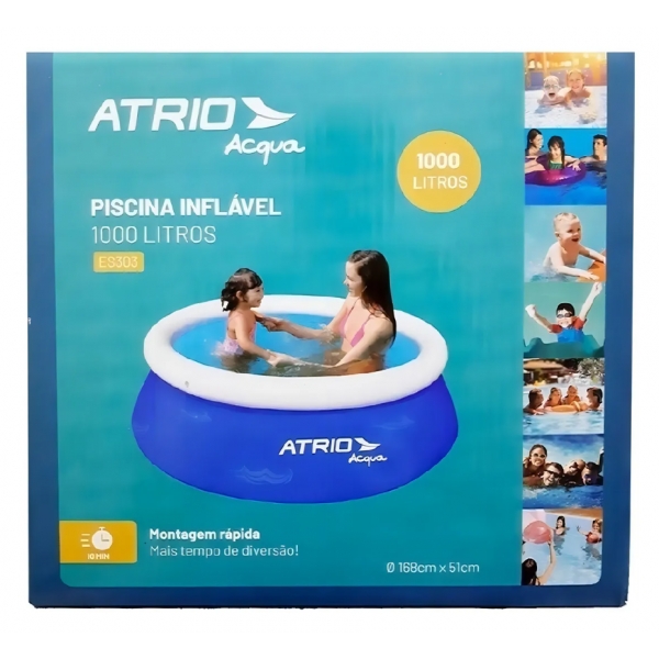 Piscina Inflável Redonda ES303 de 1000L Azul