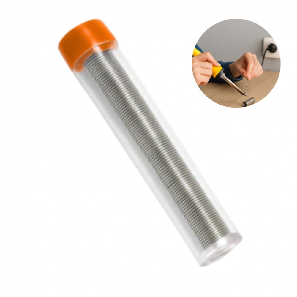 01 Tubo Solda Estanho 12g 0,5mm Diâmetro Tubete