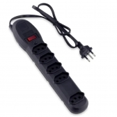 Filtro De Linha De 5 Tomadas Filtro De Linha 5 Tomadas Cor Preto Comprimento Do Cabo De 100cm 110v/220v