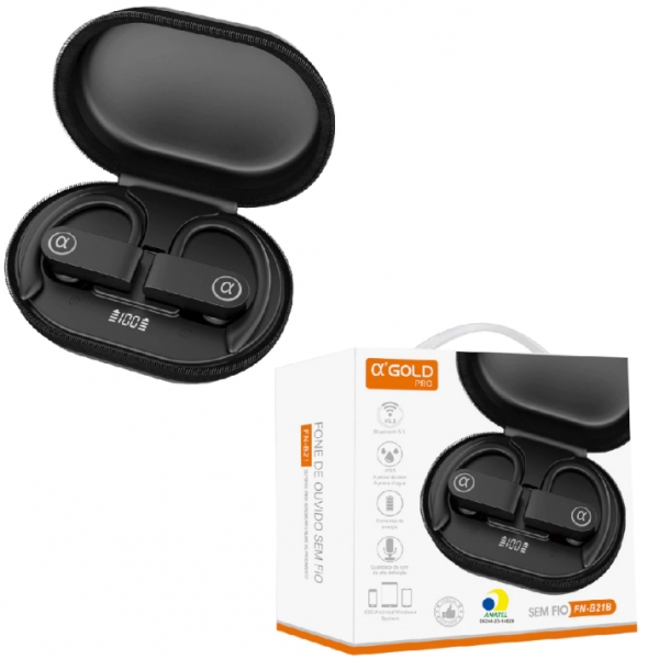 Fone De Ouvido Bluetooth Esportivo Sem Fio iOS E Android Resistente Água A Gold