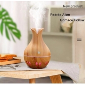 Mini Umidificador De Ar Difusor Aromatizador Cor Madeira USB Ultrassônico Para Quarto