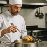 Coador De Óleo Tipo Escumadeira Escorredor De Fritura 14cm