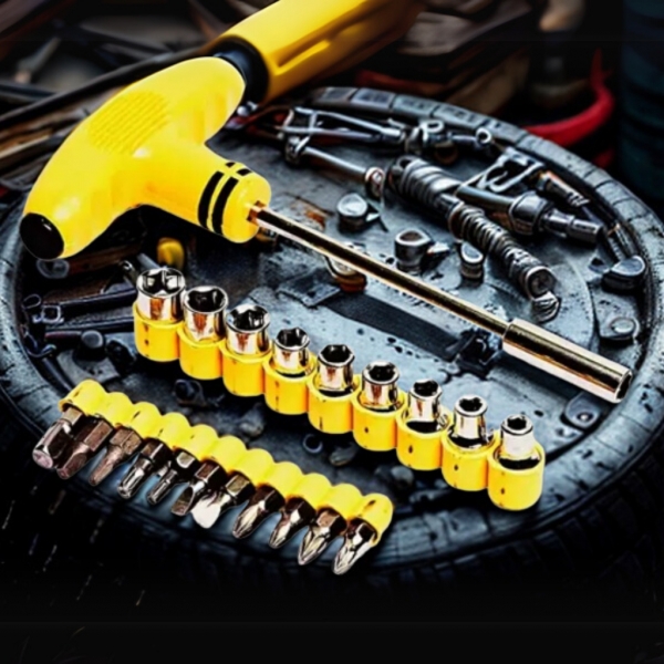 Jogo Chave Tipo T + Bits + Soquete Canhão 21pçs