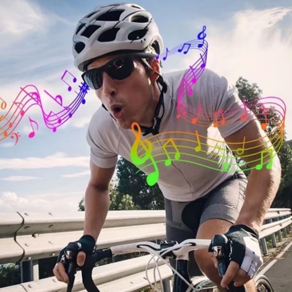 Fone De Ouvido Inteligente Bluetooth Óculos De Sol Chamada Esportes Ao Ar Livre Fones Alta Fidelidade Preto Tecnologia