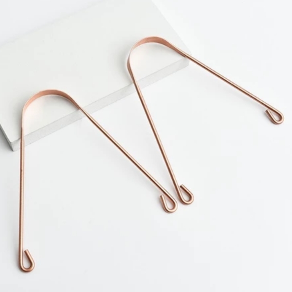 Limpador Raspador De Língua 100% Cobre Puro Ayurveda - Modelo Premium