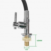 Torneira Para Cozinha Bancada Flexível Tubo Preto 2 Jatos