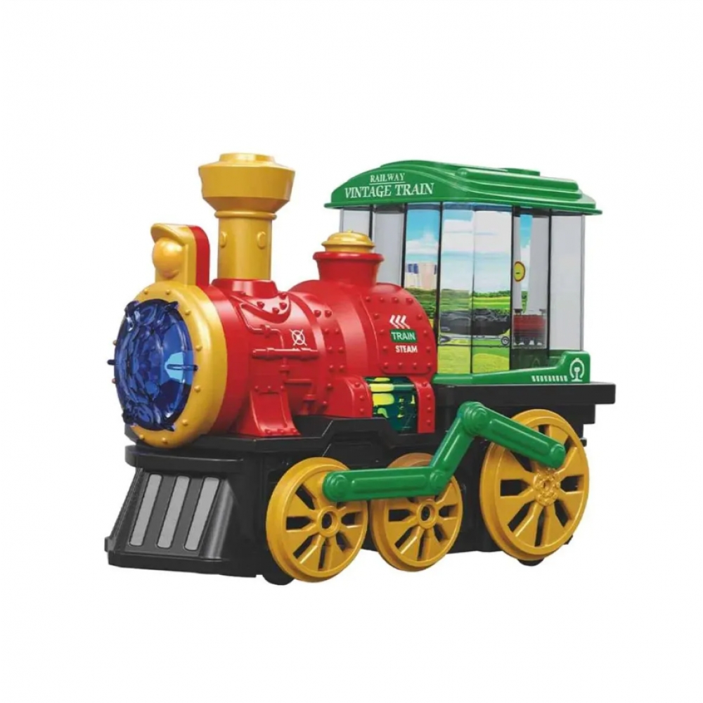 Trenzinho Com Fumaça Luzes E Som Brinquedo Interativo Vermelho/amarelo/verde