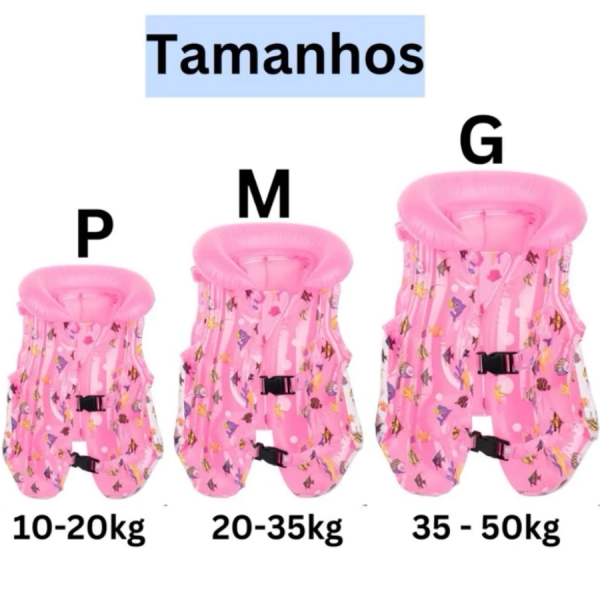 Colete De Natação infantil Liso, Terno Inflável Praia/Piscina Diversão TAMANHO P