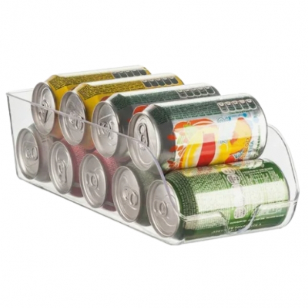 Organizador Porta Latas Acrílico P Geladeira Armários Ordene