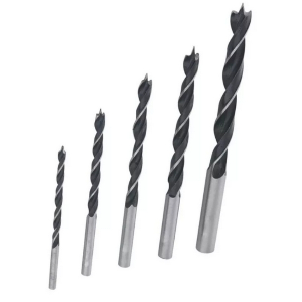 Jogo Com 5 PEÇAS De Brocas Para MADEIRA 4 Á 10mm