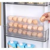 Porta Ovos Suporte 3 Andares Rolante Para 21 Ovos Dispenser Armazena e organizador de Geladeira