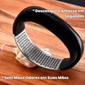 kit Espremedor Amassador Triturador De Alho e Amolador Faca Afiador Profissional com cabo 3 EM 1