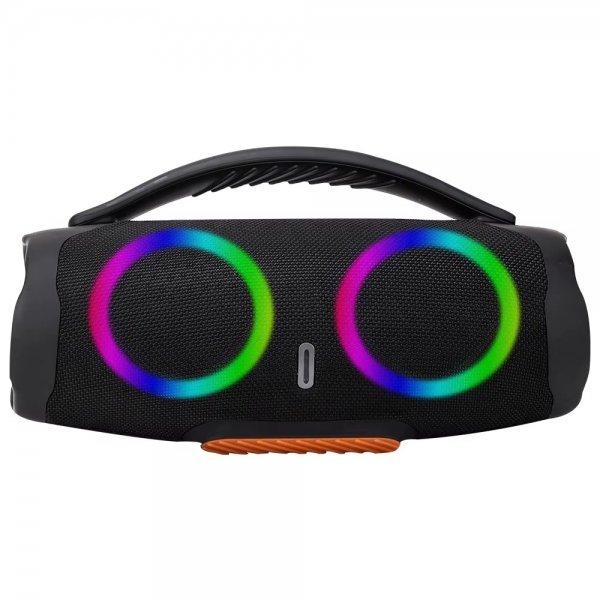 Caixa de som Bluetooth Portátil Com Led RGB 22cm Portátil FM USB TWS 10Wx2 Para Praia, Festa ou Viagem