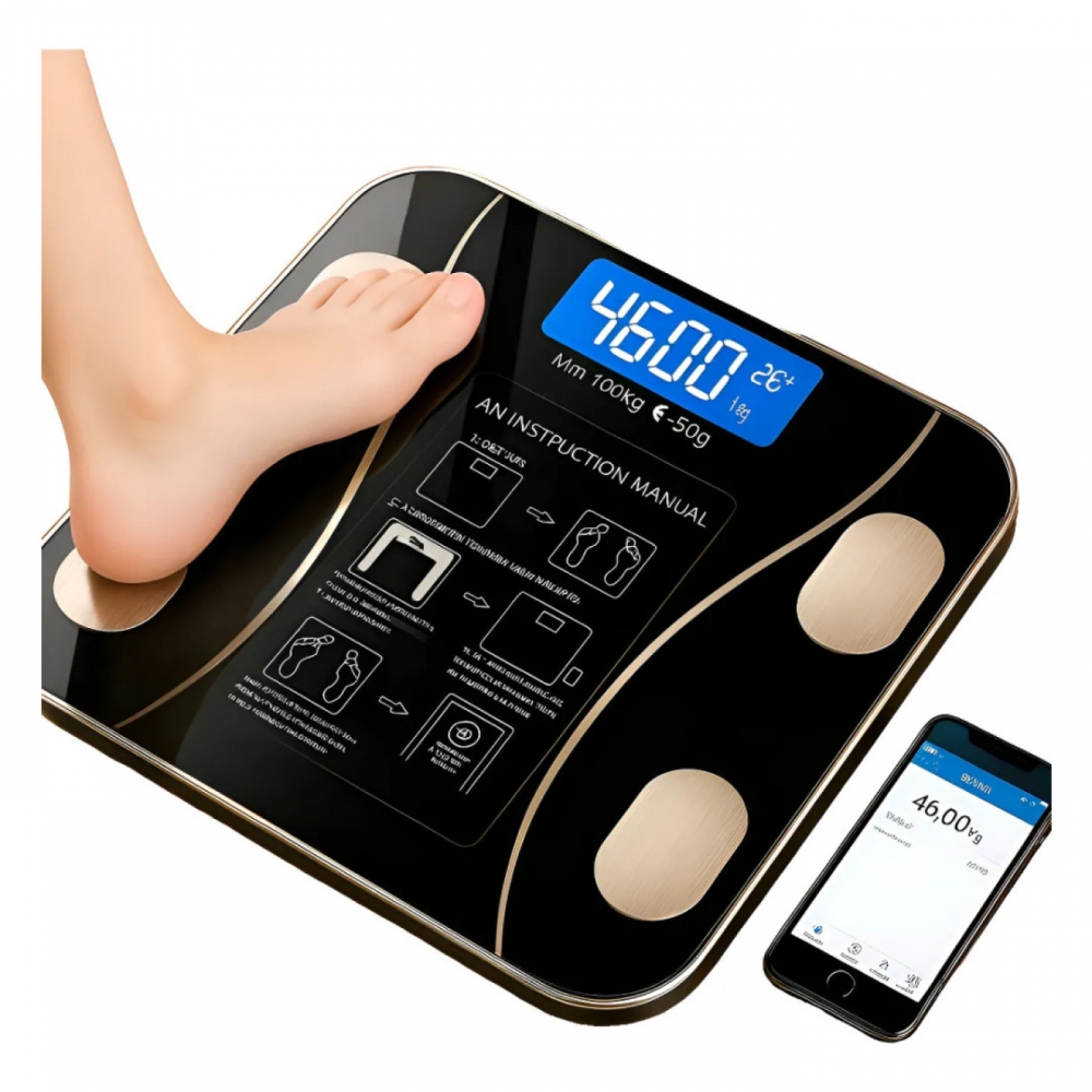 Balança Digital Biopedância Bluetooth 180Kg App Gratuito