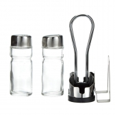 Jogo Galheteiro De Saleiro E Pimenteiro Com Porta Guardanapo