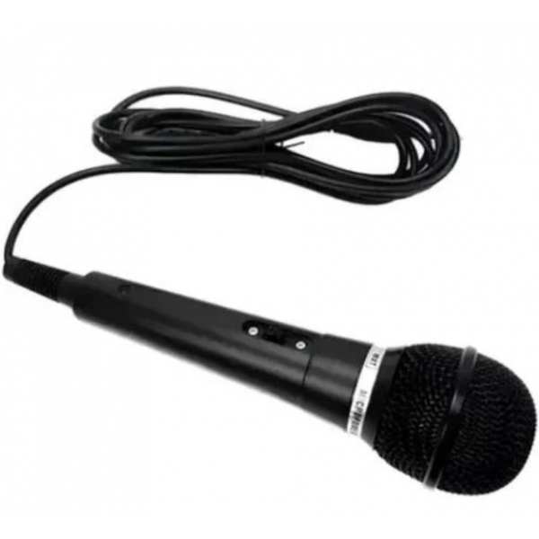 Microfone Profissional Com Cabo 3 Metros Fios Chave Liga Desliga Saída P10