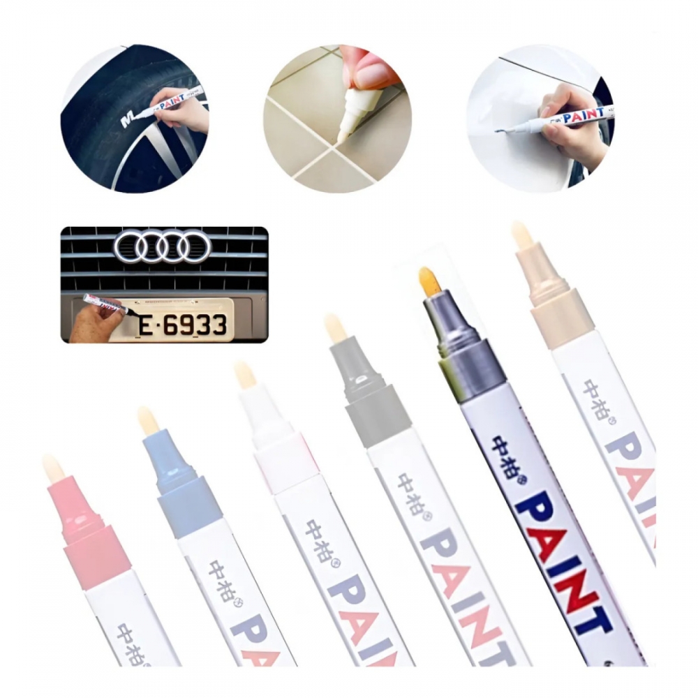Caneta Cinza Pintura Reparadora Tira Riscos Carro Moto