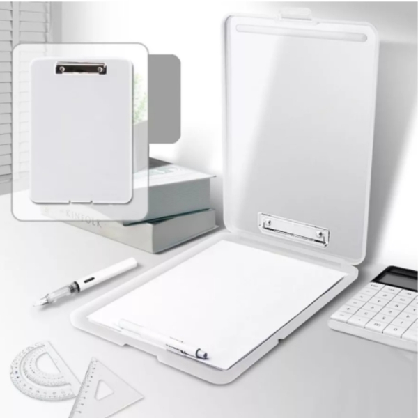 1 Peça Prancheta Com Armazenamento, Pasta De Prancheta De Abertura