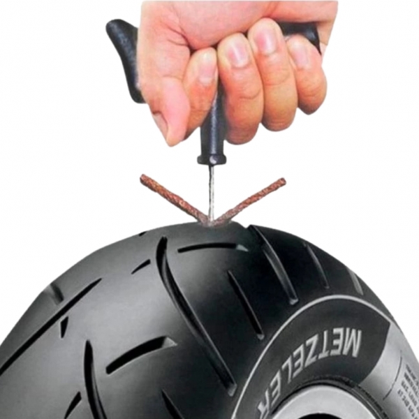 Kit Reparo de Pneu Sem Câmara - Remendo - macarrão