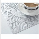 Descanso de prato Americano Sousplat Mesa Descanso De Mesa Posta Jantar Design de recorte de folhas