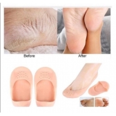 Meia Silicone Hidratante Pé Calcanhar Antiderrapante Aumento pes Protetor Silicone Pe Sapato Par de Meia Palmilha
