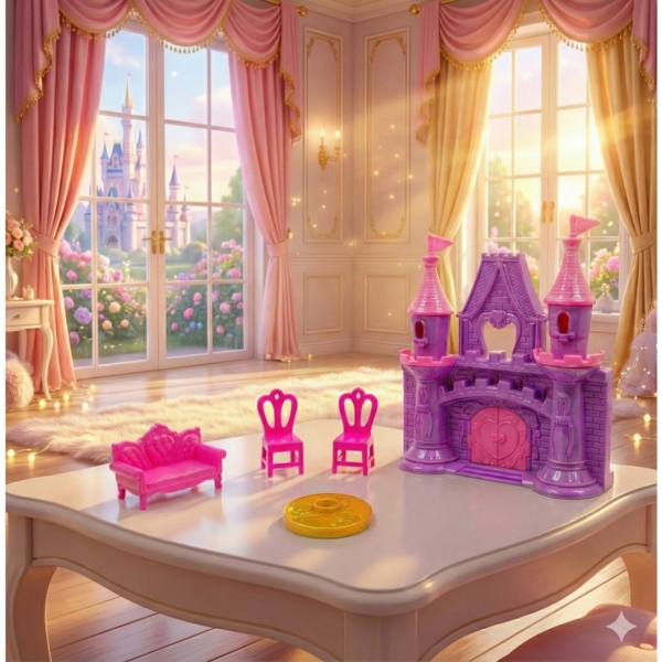 Castelo De Princesa C/ Móveis Menina