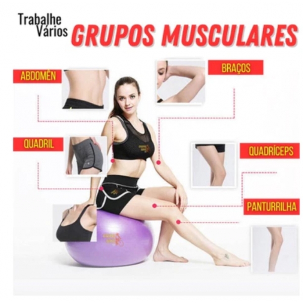 Bola de Ginástica Suíça Yoga Pilates Bola de Pilates Inflável Anti Estouro com bomba para encher