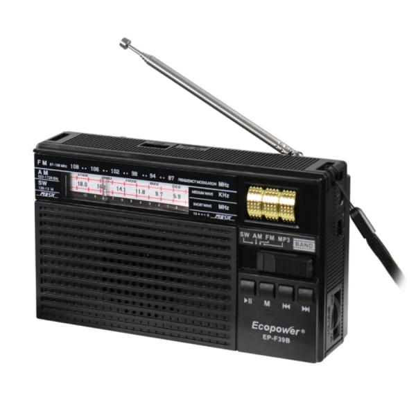 Rádio Retrô Vintage Portátil A Pilha E Tomada Am Fm Sw Pendrive Com Sd Usb