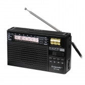 Rádio Retrô Vintage Portátil A Pilha E Tomada Am Fm Sw Pendrive Com Sd Usb