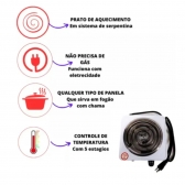 Fogareiro Elétrico Portátil 1000w 1 Boca - 110v