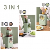 Ralador Cortador De Legumes E Verduras Fatiador De Queijo Giratótio 3 EM 1