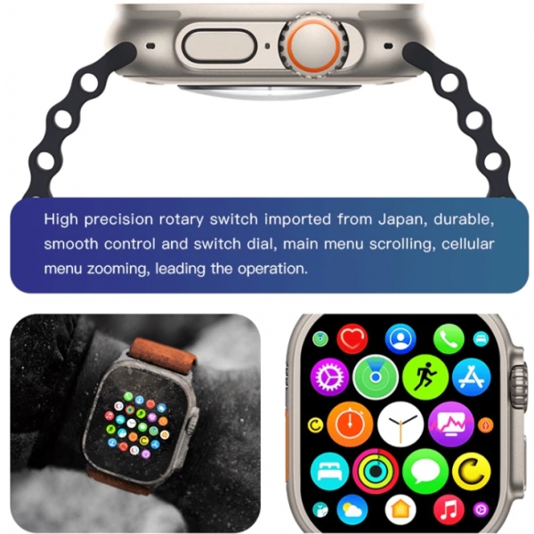 Relógio T800 Ultra Smart Watch Série 8 Monitor De Temperatura Corporal Bluetooth