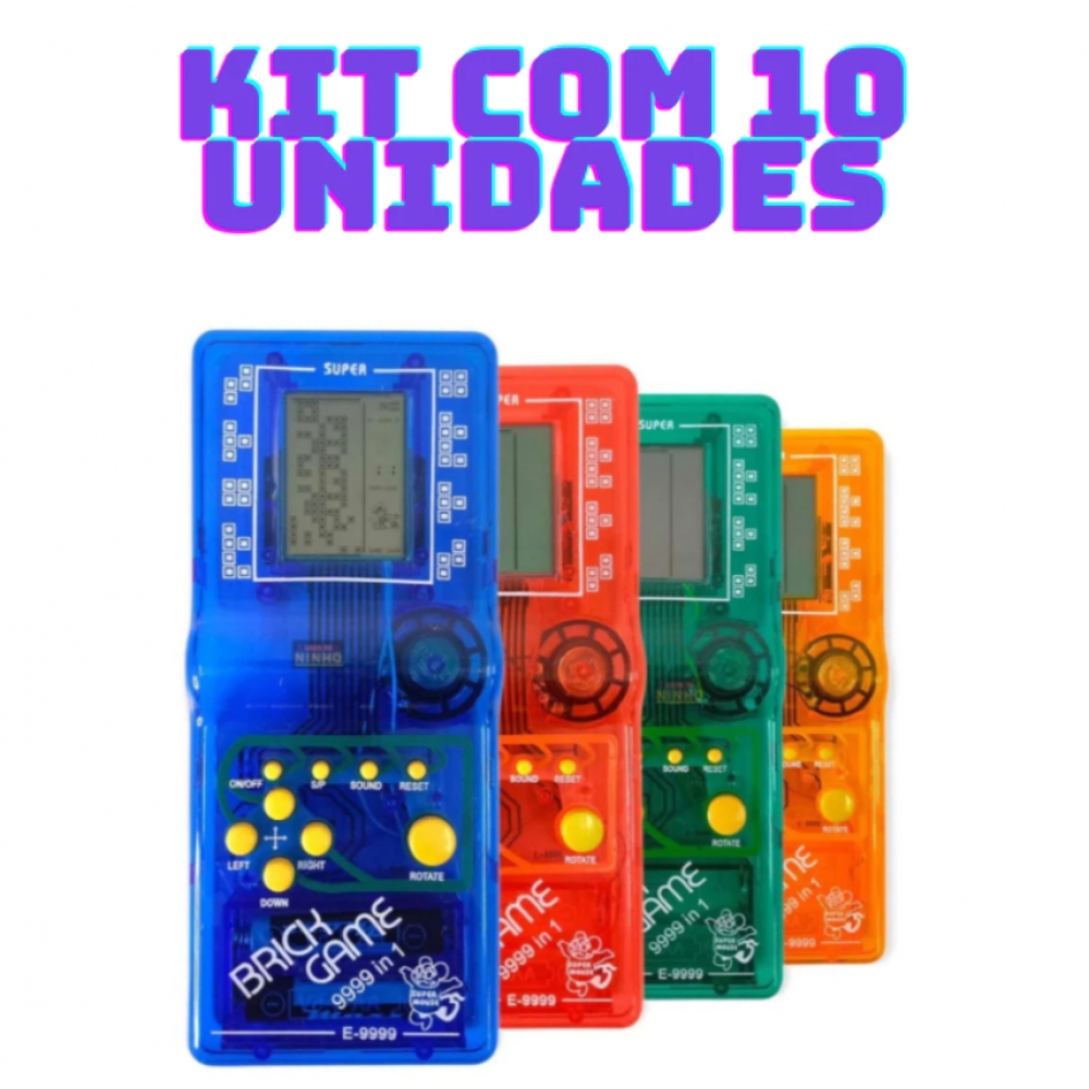 Kit com 10 Super Mini Game Retro Brinck Game Portátil 9999 jogos