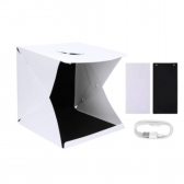 Mini Estúdio Fotográfico com Luz LED USB Portátil Para Foto de Produto Fundo Branco e Preto Incluso - envio imediato