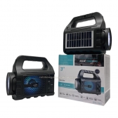 Rádio Portátil Bluetooth Painel Solar Rádio com lanterna FM AM SW USB TF